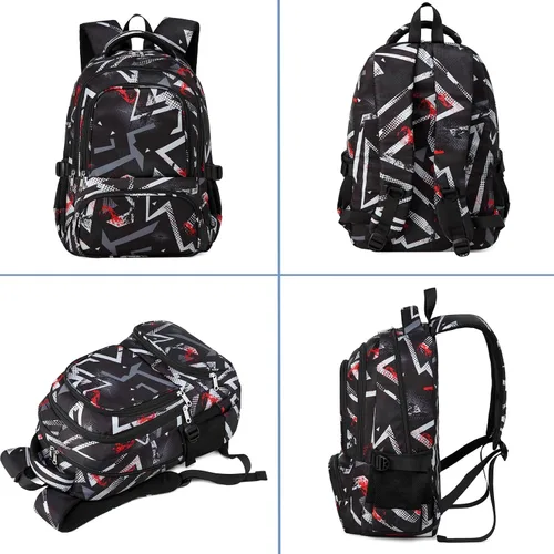 Miniatura 7 de BLUEFAIRY Mochilas para niños y niñas, bolsas de escuela primaria, bonitas bolsas de libros, A-gris, L, Moda
