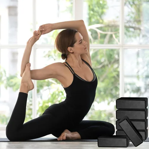 Miniatura 2 de 20 bloques de yoga de espuma EVA ligeros, antideslizantes, de apoyo, accesorios de yoga para pilates, estiramiento y meditación, yogui para hombres