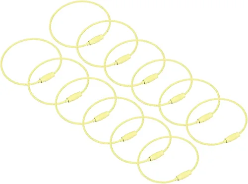 uxcell Llaveros de cable, llaveros de alambre para cordones, llaveros, etiquetas de equipaje