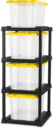 Miniatura 21 de Sterilite Paquete de 6 contenedores industriales, contenedores de almacenamiento de plástico con tapas, 17 galones, contenedores organizadores