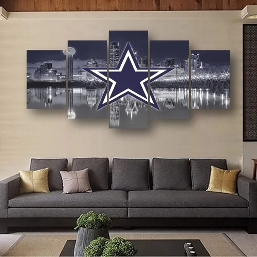Miniatura 5 de Póster de fútbol americano de los Dallas City Cowboys, diseño deportivo, lienzo para pared, diseño artístico, decoración del hogar, marco grande