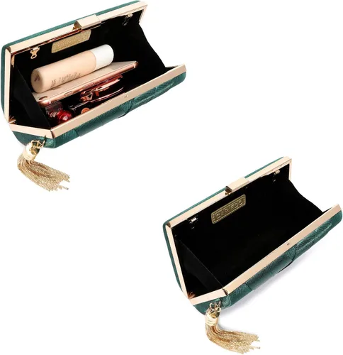 Miniatura 6 de CARIEDO Bolso de mano de noche para mujer, de tela manchada, para boda, graduación, noche, fiesta, F