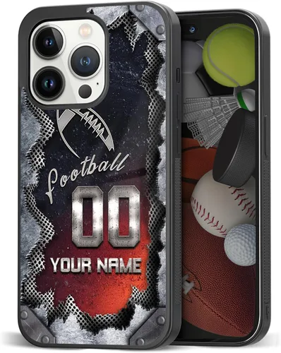 Miniatura 34 de Fundas de teléfono personalizadas con nombre, diseño vintage con textura de metal para iPhone 6, 7, 8, 11, 12, 13, 14, 15, 16, 17 Pro Max Plus Mini