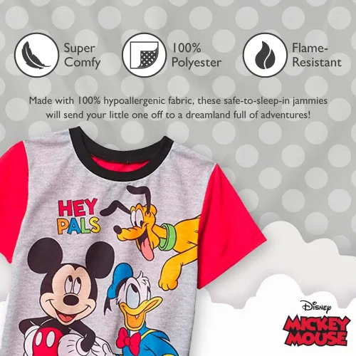 Miniatura 3 de Disney Boys Mickey Mouse 2-Piece Loose-Fit Pajamas Set