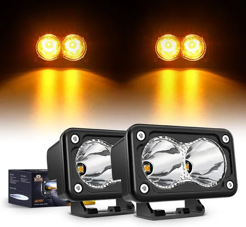 Miniatura 11 de Nilight 2 cápsulas LED de motocicleta de 3 pulgadas, 1300 lúmenes, luz de conducción EMC integrada, súper foco antiniebla todoterreno, luz auxiliar