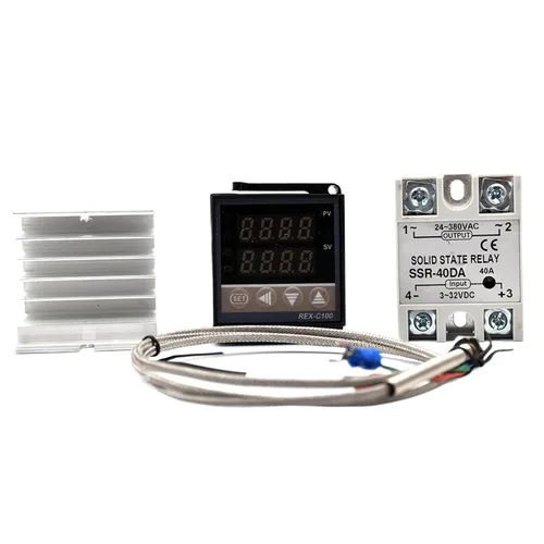 Miniatura 4 de Controlador digital de temperatura REX-C100 REX C100 Termostato + 40DA SSR Relé+Termopar K Sonda de 3.3 ft (juego B)