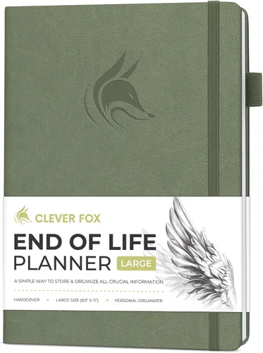Miniatura 22 de Clever Fox Planificador de fin de vida - Organizador de arreglos finales para beneficiarios, preparación de testamentos, últimos deseos y Negro
