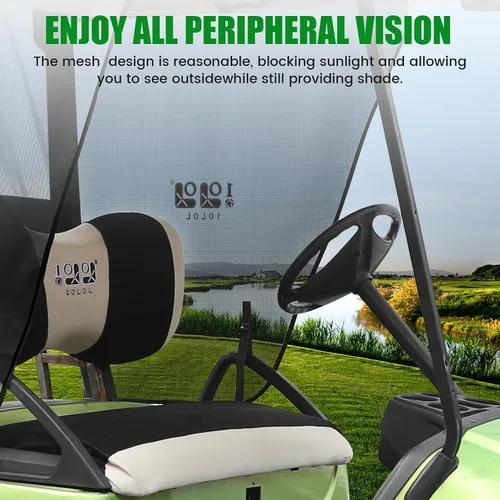 Miniatura 3 de 10L0L Cubierta de parasol para carrito de golf para 2 pasajeros Yamaha G29 Drive2 – Fundas de verano para carrito de golf, cortina de sombrilla