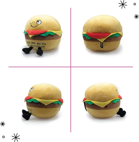 Miniatura 5 de Punchkins Almohada de Hamburguesa de Felpa - Me gustan las grandes hamburguesas y no puedo mentir, gracioso peluche de hamburguesa, regalo