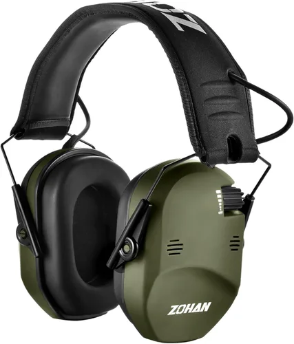Miniatura 12 de ZOHAN 035 Auriculares de protección auditiva Bluetooth 5.4 para tiro con cancelación activa de ruido y amplificación de sonido, NRR 22dB para campo
