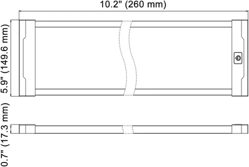 Miniatura 2 de Raycharm Lámpara LED interior para caravana y barco marino debajo del gabinete de 10.2 x 5.9 pulgadas, haz blanco frío de 6000 K incluso difusa