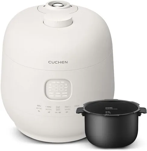 Cuchen CRH-TWK0640WUS | Calefacción IH | Arrocera de presión de calentamiento por inducción dual | 6 personas, 1.5 Quarts (1.42 litros) | 6 tazas