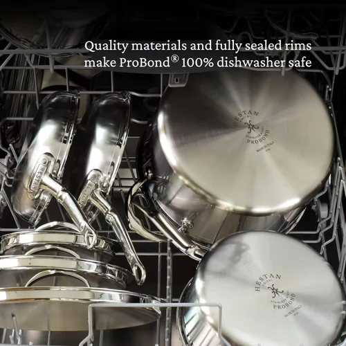 Miniatura 7 de Hestan - Colección ProBond - Sartén profesional de acero inoxidable revestido, compatible con placa de inducción, 1.5 cuartos de galón