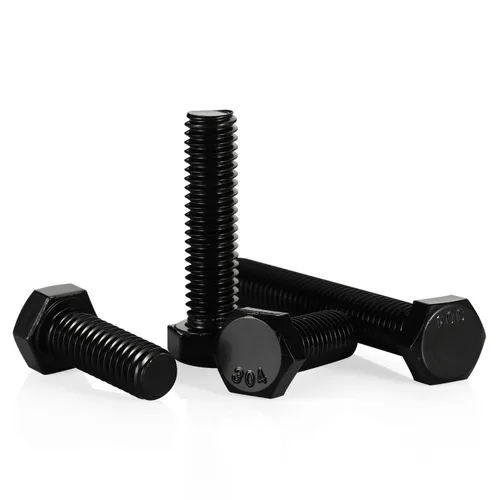 Miniatura 6 de Tornillos hexagonales de cabeza hexagonal de 1/4-20 x 1, acabado negro 18-8, rosca gruesa UNC totalmente roscada, 20