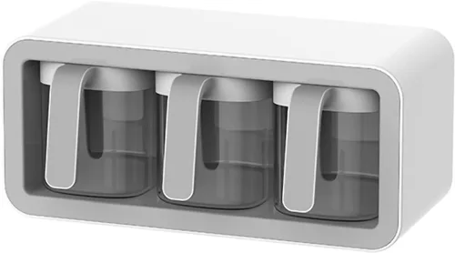 Miniatura 7 de Tarro de condimentos, contenedor de almacenamiento de condimentos, juego combinado de recipientes transparentes para condimentos, macetas