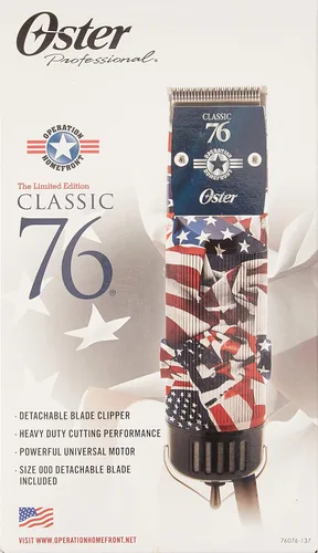 Miniatura 2 de Rasuradora Oster Classic 76 con cuchilla desmontable 76076 076 (edición limitada), bandera