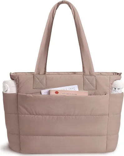 Miniatura 13 de Bolso de mano acolchado para mujer, bolso grande de enfermera, bolso de hombro con cremallera para trabajo y viajes