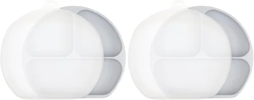 Miniatura 29 de Bumkins Plato de succión para niños pequeños y bebés, plato de agarre dividido para bebés y niños, destete LED para bebés, suministros