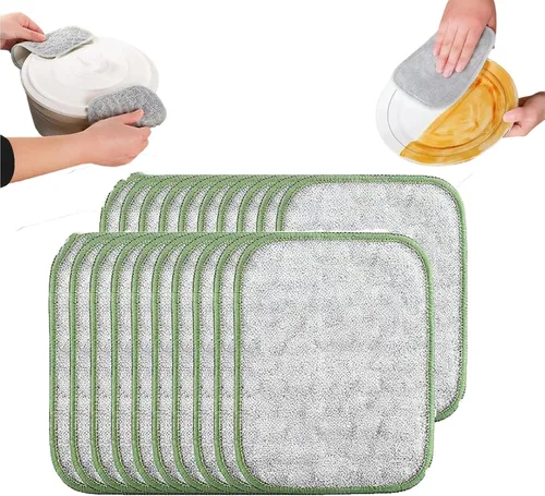 Trapos multiusos para lavar platos de alambre húmedo y seco, paños de limpieza milagrosos de alambre reutilizables, paño de limpieza antiarañazos 20