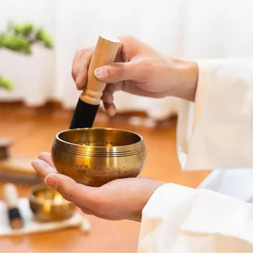 Miniatura 5 de Juego de cuencos tibetanos, cuencos cantores, cuenco de sonido de meditación hecho a mano en Nepal, para yoga, meditación, atención plena, curación