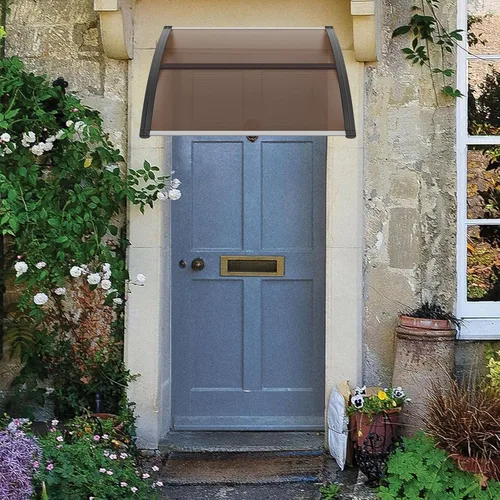Miniatura 2 de Toldo para puerta de ventana de 40 x 40 pulgadas, cubierta de policarbonato para puerta de entrada, toldo exterior para ventana exterior, UPF 50+, 2