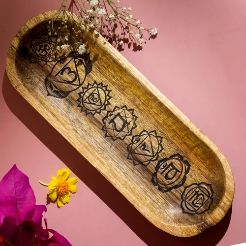Miniatura 11 de Soporte de incienso tallado a mano, quemador de incienso, colector de cenizas, bandeja de madera hecha a mano, regalo moderno para decoración