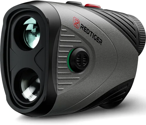 REDTIGER Telémetro de golf, 7 aumentos de 1200 yardas, láser con pendiente, soporte magnético incorporado, bloqueo de mástil de vibración y