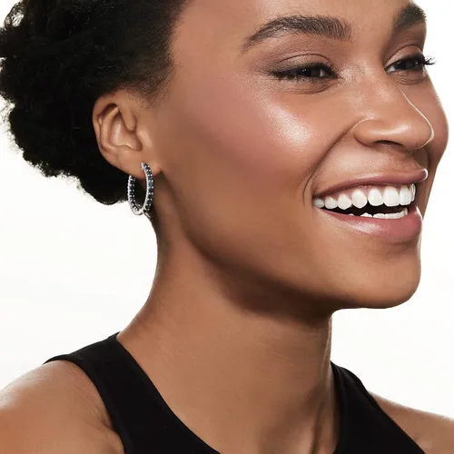 Miniatura 2 de Ross-Simons Gemstone Hoop Earrings in Sterling Silver