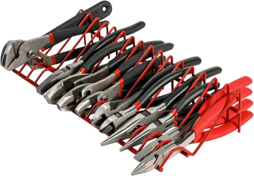 ARES 62003 - Alicates rojos de 16 ranuras - Mantén los alicates organizados en el cajón de herramientas - Ranuras de 3/4 pulgadas que se adaptan a