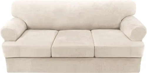 Miniatura 30 de H.VERSAILTEX Funda para sofá de 2 piezas, fundas para sillón con cojines en forma de T, funda para sofá de terciopelo grueso, protector de muebles