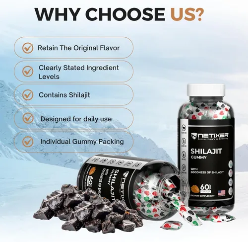 Miniatura 7 de Gomitas Shilajit – Sabor Tamarindo – 60 unidades – Apoya la energía, la resistencia y la vitalidad – Vegana, sin gelatina, sin gluten, sin OMG – 60