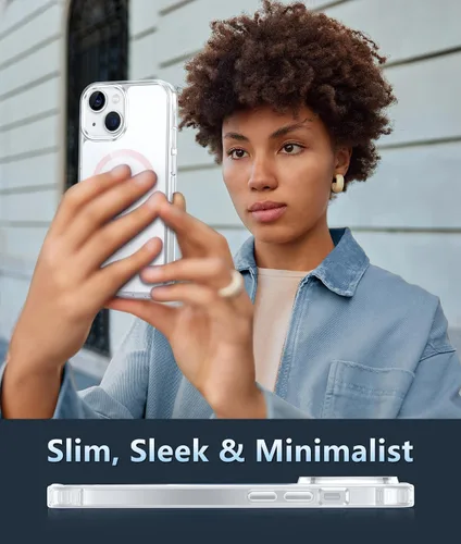 Miniatura 422 de FNTCASE Funda para iPhone 13 Pro-Max: Fundas magnéticas transparentes compatibles con Magsafe Slim anti amarillamiento protección contra caídas