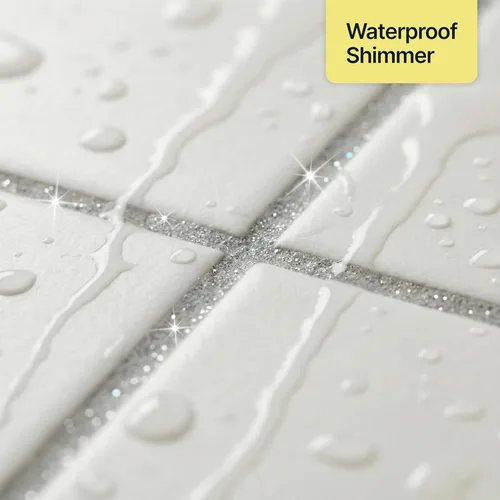 Miniatura 6 de Hemway Glitter Grout Tile Additive - Aditivo de lechada con purpurina para azulejos, 100 g/ 3.53 onzas, para azulejos de baño o cocina con Sand Gold