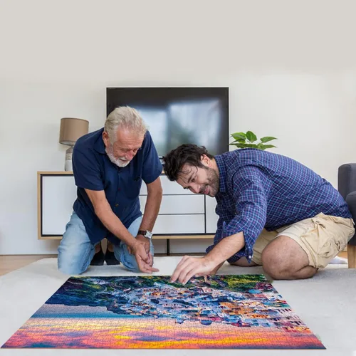 Miniatura 4 de Rompecabezas para adultos de 1000 piezas para adultos, rompecabezas de 1000 piezas, rompecabezas de 1000 piezas, Isla Santorini