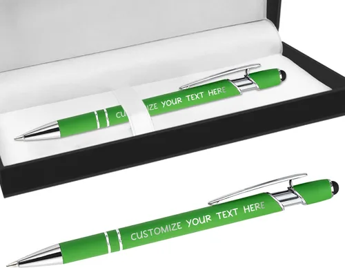 Miniatura 24 de Bolígrafos personalizados con lápiz óptico y grabado gratis, bolígrafos personalizados para negocios, graduación, aniversarios (hasta 500 unidades)