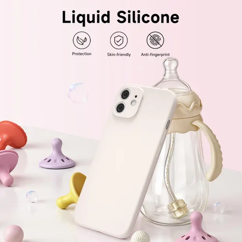 Miniatura 3 de Funda de silicona para iPhone 11, funda delgada de gel de goma suave para mujeres y niñas, bonita funda de teléfono de TPU mate con protección