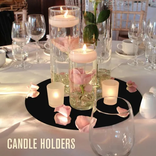 Miniatura 6 de Houseables Mirror Centerpieces for Tables, Round Mirrors for Centerpieces, Mirrored Trays, Round Table Plate Tray, Circle, Glass Charger, Wedding