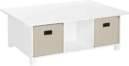 Miniatura 8 de RiverRidge Home RiverRidge - Mesa de actividades, color blanco con cubos de coral