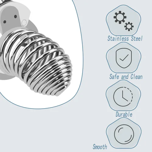 Miniatura 5 de Dispositivo de castidad masculina de acero inoxidable jaula de castidad masculina con 7 tamaños ajustables jaula para pene con bloqueo invisible