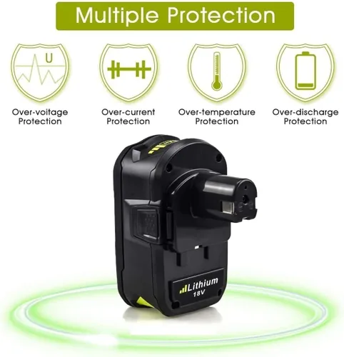 Miniatura 4 de Paquete de 2 baterías P108 de 18 V compatibles con Ryobi 18V ONE+ batería de repuesto P108 P102 P103 P104 P105 P107 P109 P122