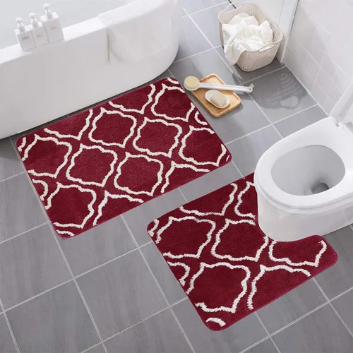 Miniatura 63 de YHF - Alfombras de baño de 20 x 32 pulgadas, extra gruesas y suaves, de microfibra peluda, lavables a máquina, alfombras de baño absorbentes, tapete