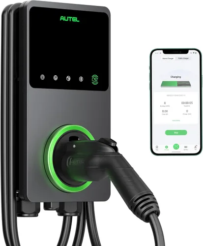 Autel Cargador EV Nivel 2 50 Amperios Cargador Inteligente AI para Vehículos Eléctricos (EV) con Wi-Fi y Bluetooth, Estación de Carga para Coche