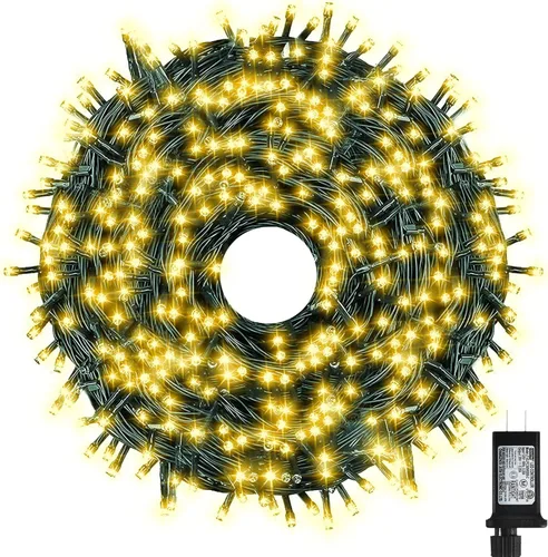 Miniatura 10 de XUNXMAS Luces de Navidad con 300 luces LED de 108 pies que cambian de color con blanco cálido y multicolor, 11 modos, impermeable, conectable, tira