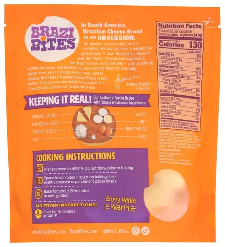 Miniatura 2 de Brazi Bites - Bocaditos de pan de queso brasileño, original, 11.5 onzas (congelado)