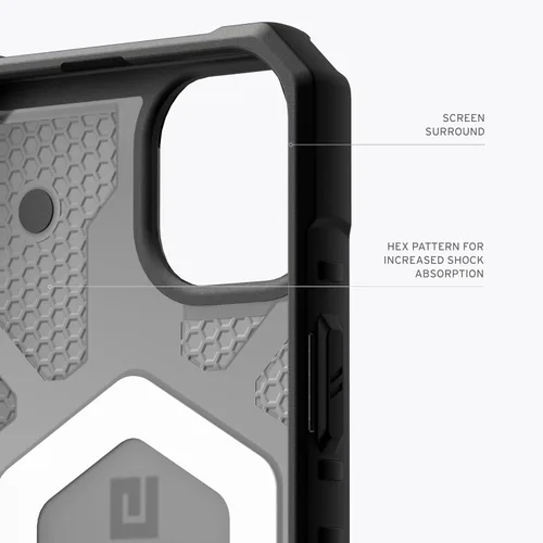 Miniatura 5 de URBAN ARMOR GEAR UAG - Funda compatible con iPhone 15 de 6.1 pulgadas, Pathfinder transparente ceniza/negro, imán integrado compatible con carga