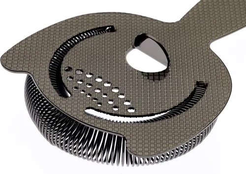 Miniatura 6 de Barfly Diamond Lattice Etch - Colador de barra de resorte resistente, cobre antiguo