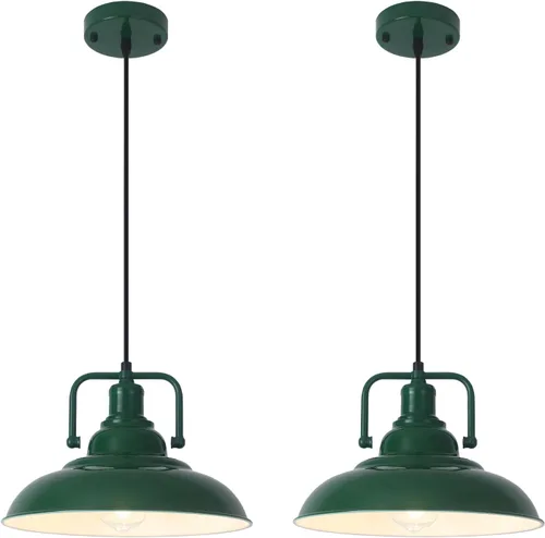 Miniatura 12 de Lámpara colgante negra de 12.5 pulgadas, paquete de 3 unidades, luz colgante de granja, iluminación colgante industrial, luces colgantes de cocina