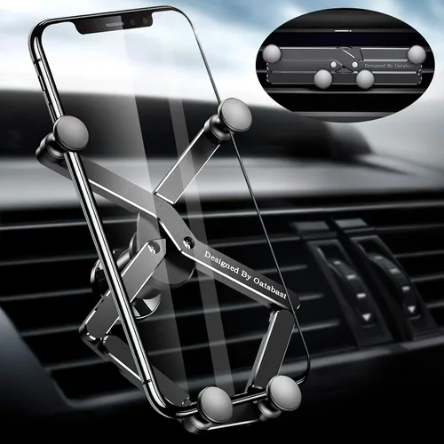 Miniatura 8 de OATSBASF Soporte de teléfono para ventilación de automóvil [cuerpo de metal completo] Soporte plegable para teléfono para ventilación de automóvil