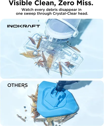Miniatura 3 de InoKraft Aspiradora de Piscina para Piscina sobre el Suelo, Aspiradora de Piscina Manual Inalámbrica para Piscinas Enterradas, Limpiador de Piscina