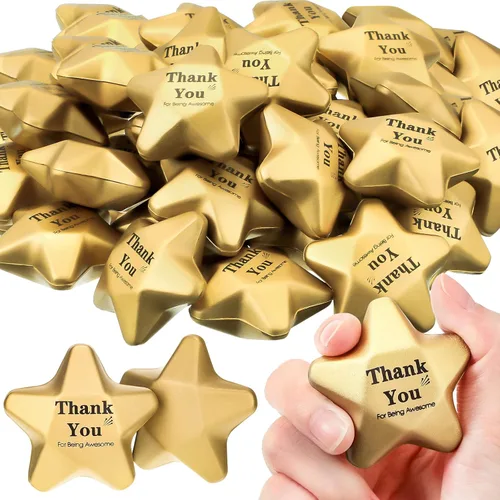 Miniatura 8 de Deekin 36 bolas de estrés con forma de estrella, mini bolas de espuma, juguetes para aliviar el estrés para adolescentes y adultos, rellenos